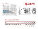 ESPA Tecnoplus 25 4 230V Hauswasserwerk INOX Frequenzgeregelt  &quot;Made in SPAIN&quot;