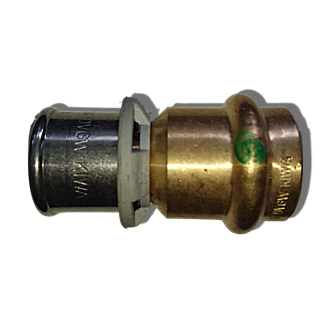Viega Sanfix &Uuml;bergangsst&uuml;ck auf Kupfer 25x22 mm PE-Xc Rotg. Mod.2213P Nr.605490