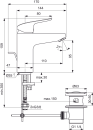 Ideal Standard Waschtischeinhebelmischer chrom BASIC Nr. B0695AA mit Excenter