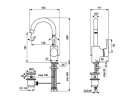 Ideal Standard Waschtischeinhebelmischer hoher Auslauf BASIC B1348AA mit Excenter