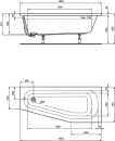 Ideal Standard Acryl Raumsparwanne 1600x700x415 mm wei&szlig; links