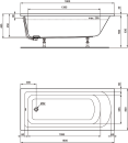 Ideal Standard Köperform Acryl Wanne 1800x800x465 mm...