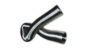 Aluflex Rohr d 100 mm 2-lagig gestaucht 1,25m lang bis 5,00m ausziehbar