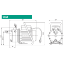 Wilo Jet Pumpe WJ 202 EM 550W 3,4bar 4,5³m/h mit Handgriff selbstansaugend max 8m 4262912