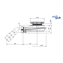 SANIT Dusch Ablaufgarnitur Magnetech 90 mm Ablaufloch, Abgang 40/50 mm