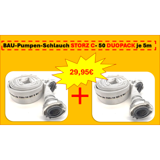 STORZ C Schlauch 5m DUOPACK max. 8bar -15 > +60°C Bauschlauch / Industrieschlauch