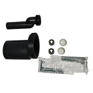 HAAS PE-Wand-WC-Anschlussgarnitur, etagiert, DN110/110 mit kappen weiss