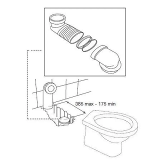 OLI WC Versprungbogen 90-110mm 175-385